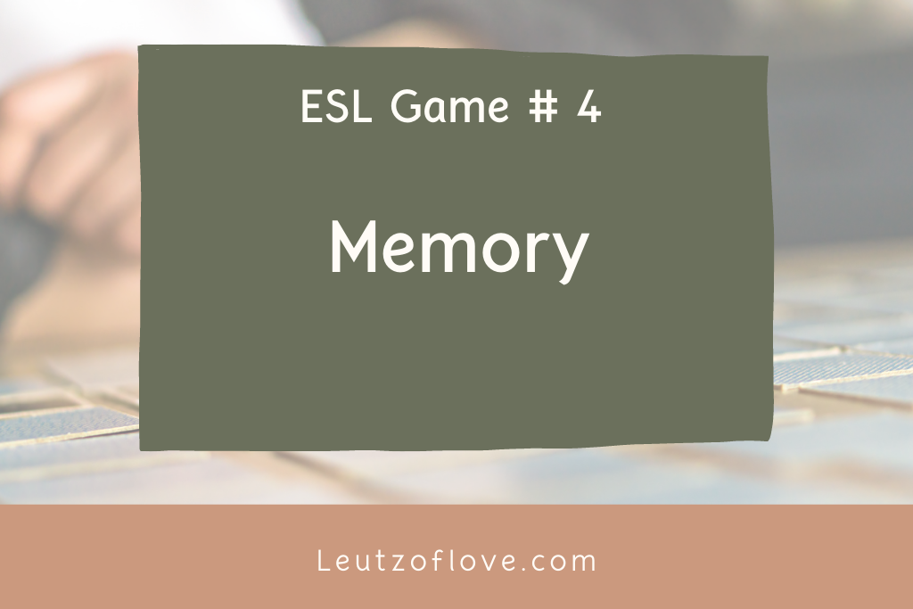 English Language Learner Game: Memory