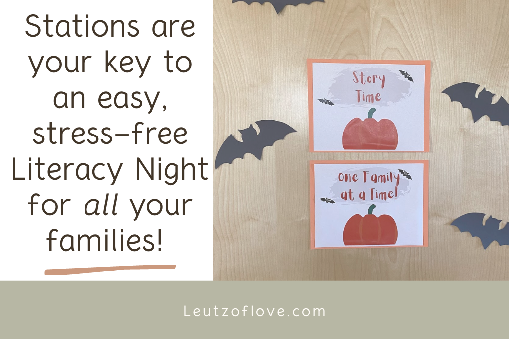 Stations are your key to an easy, stress-free Literacy night for all your families! 
