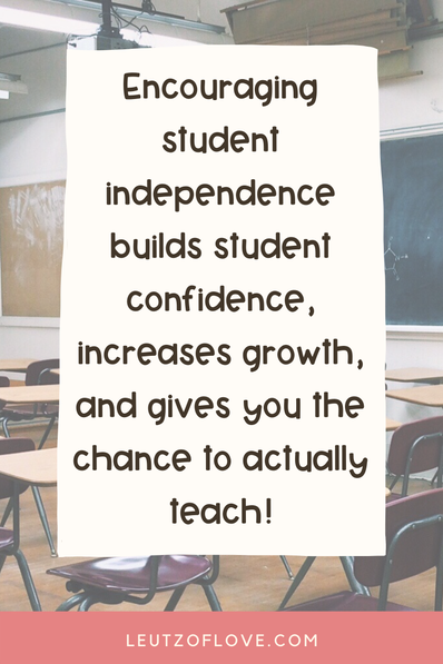 Picture shows a classroom and emphasizes the importance of independence for successful differentiated reading instruction! 